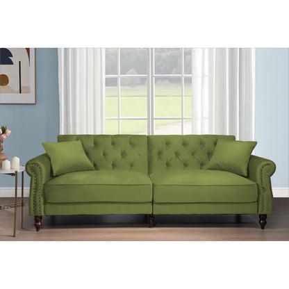 87.8'' Convertible Velvet Sofa Bed Sleeper Futon