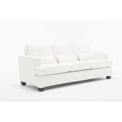 88.4'' Fabric 3-Seater Sofa: Removable Back Cushions, Deep Seating, and Sturdy Hardwood-Steel Frame