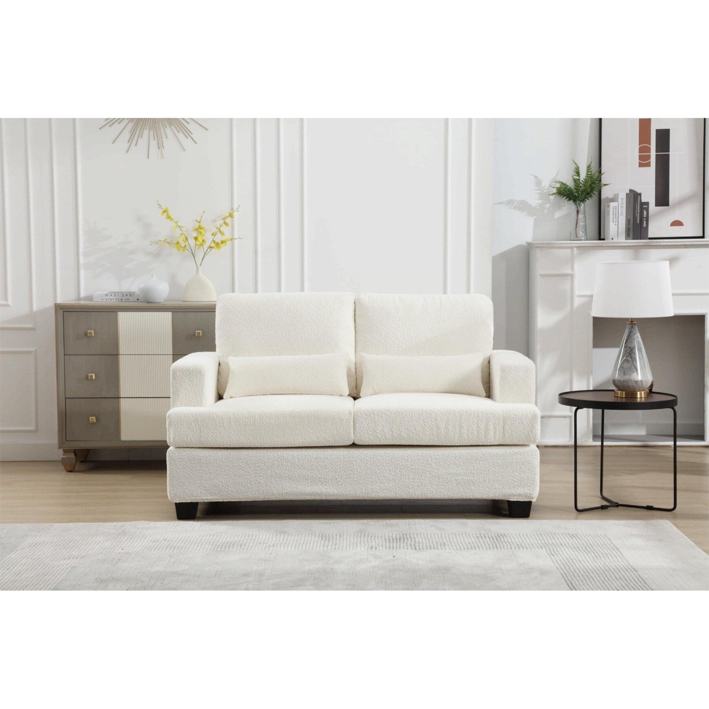 88.4'' Fabric 3-Seater Sofa: Removable Back Cushions, Deep Seating, and Sturdy Hardwood-Steel Frame
