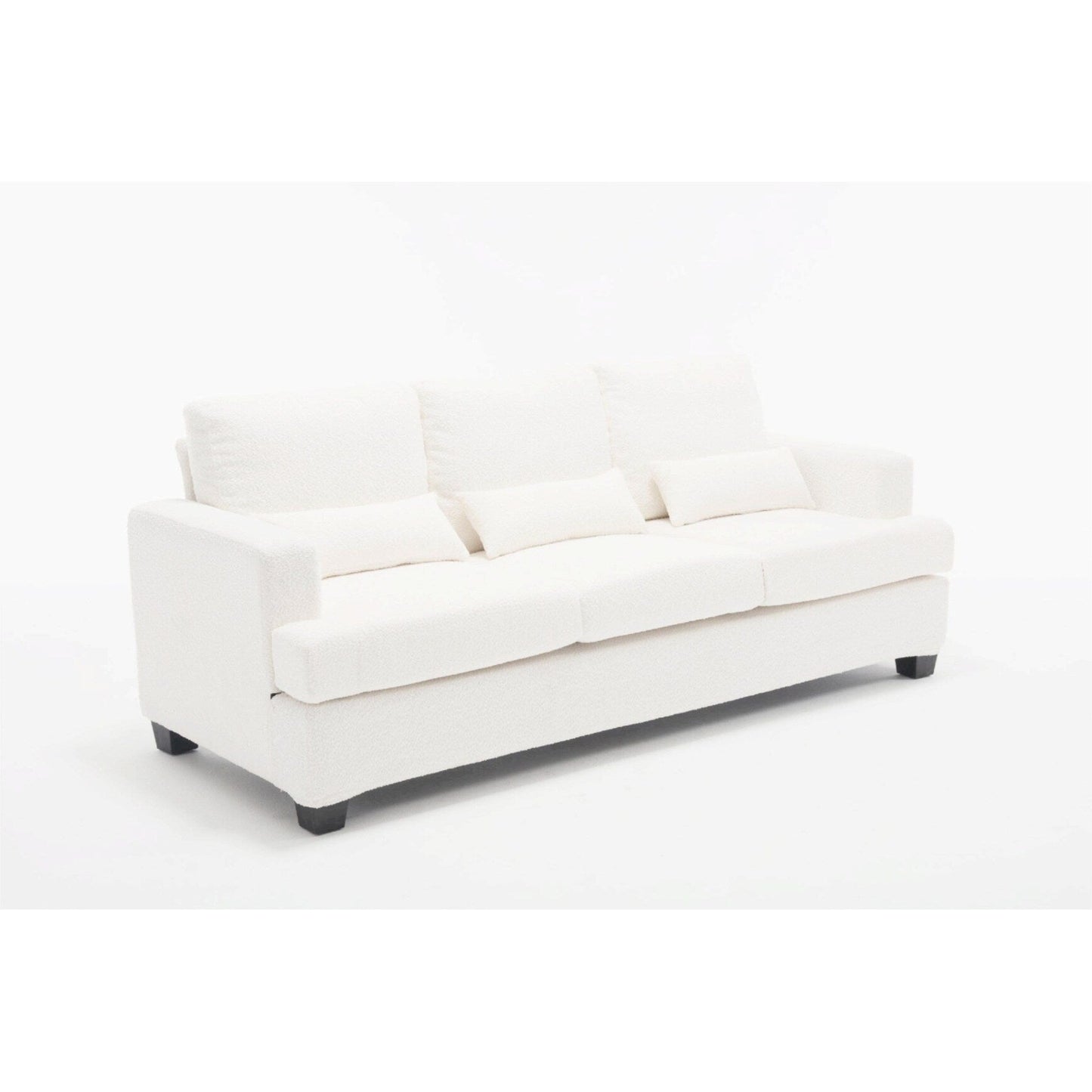 88.4'' Fabric 3-Seater Sofa: Removable Back Cushions, Deep Seating, and Sturdy Hardwood-Steel Frame