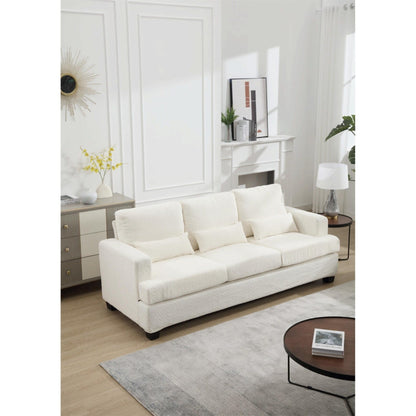 88.4'' Fabric 3-Seater Sofa: Removable Back Cushions, Deep Seating, and Sturdy Hardwood-Steel Frame