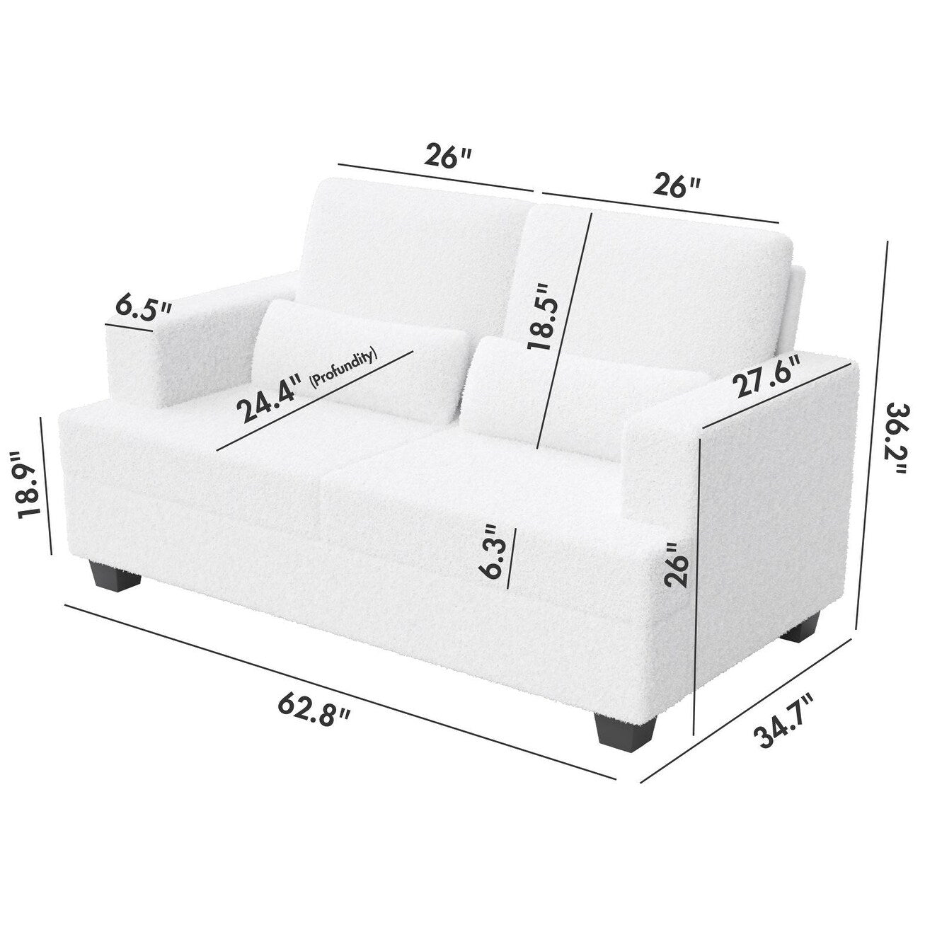 88.4'' Fabric 3-Seater Sofa: Removable Back Cushions, Deep Seating, and Sturdy Hardwood-Steel Frame