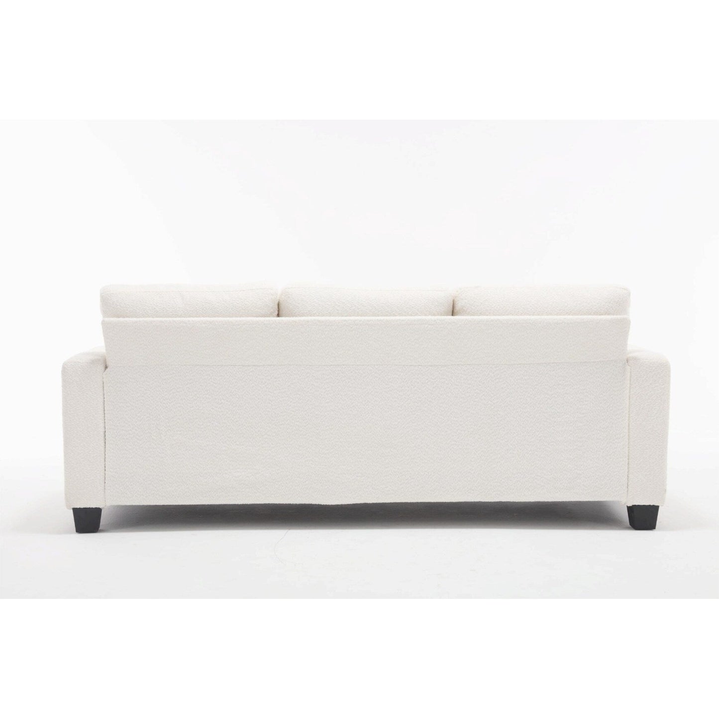 88.4'' Fabric Modern 3-Seater Sofa with Removable Back Cushions and Hardwood Frame