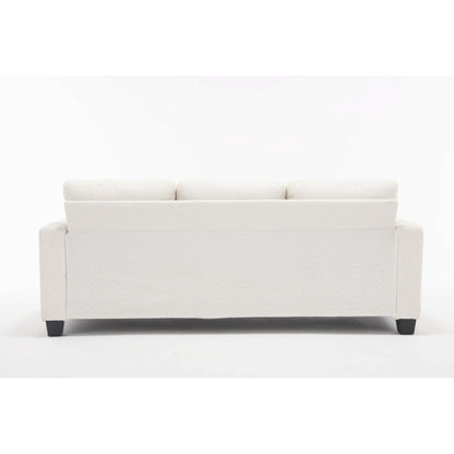 88.4'' Fabric Modern 3-Seater Sofa with Removable Back Cushions and Hardwood Frame