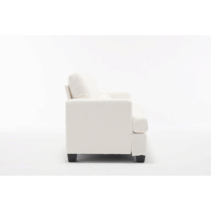 88.4'' Fabric Modern 3-Seater Sofa with Removable Back Cushions and Hardwood Frame