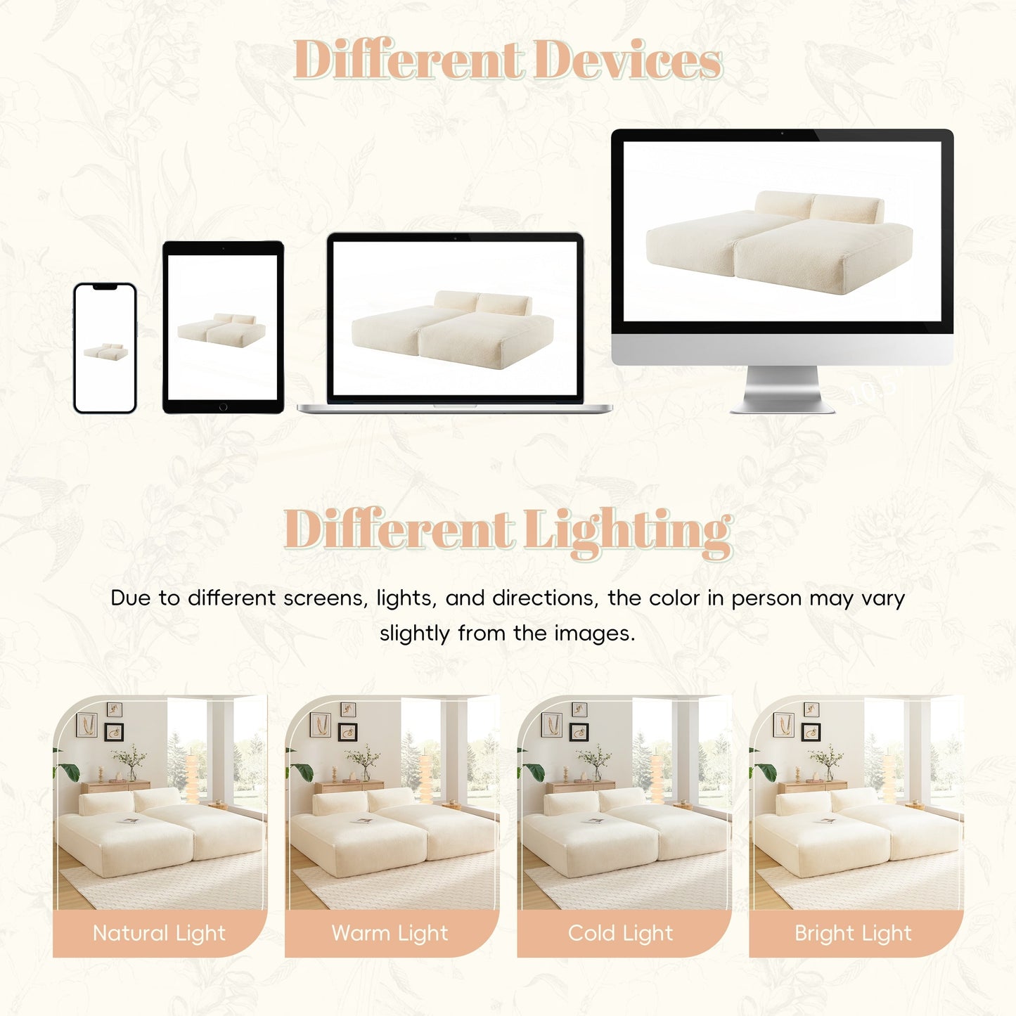 90 Inch Oversized Modular Sectional Sofa