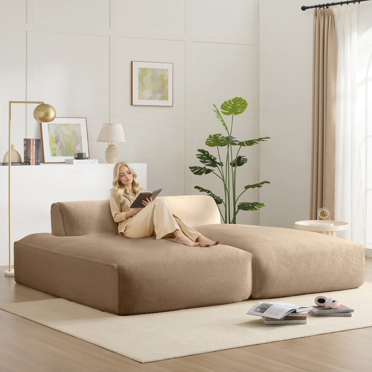 90 Inch Oversized Modular Sectional Sofa