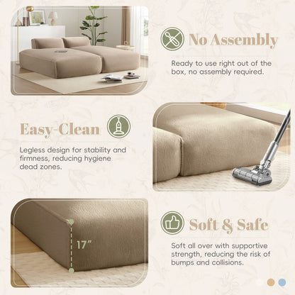 90 Inch Oversized Modular Sectional Sofa