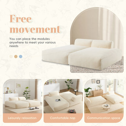90 Inch Oversized Modular Sectional Sofa