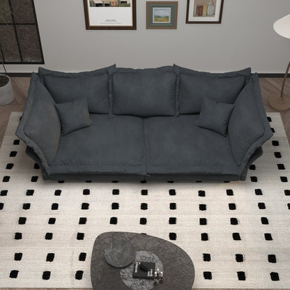 90.55 Modern Deep Seat Sofa Couches with Multiple Large Soft Pillows