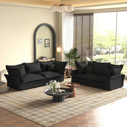 90.55 Modern Deep Seat Sofa Couches with Multiple Large Soft Pillows