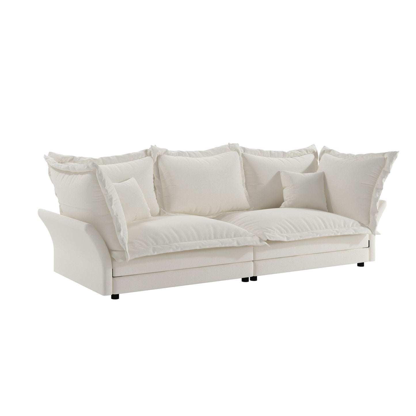 90.55 Modern Deep Seat Sofa Couches with Multiple Large Soft Pillows
