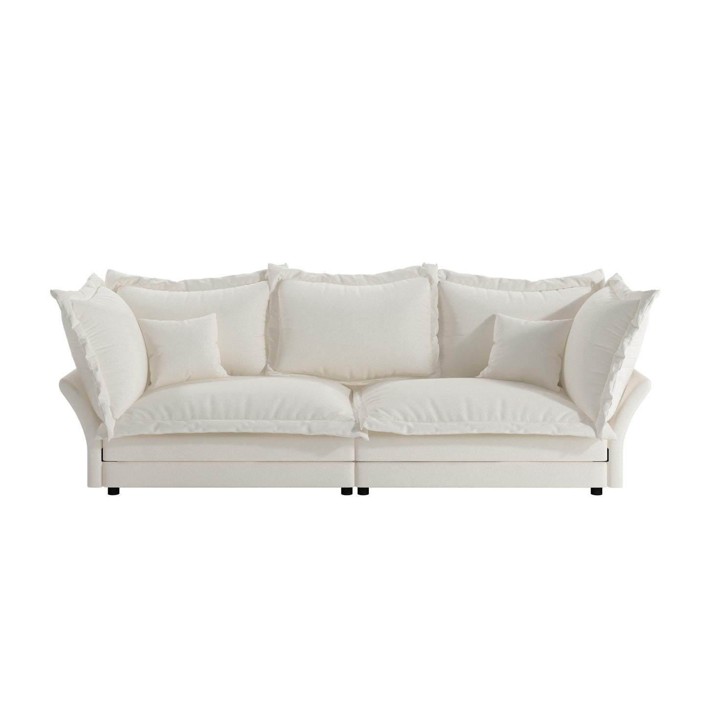 90.55 Modern Deep Seat Sofa Couches with Multiple Large Soft Pillows