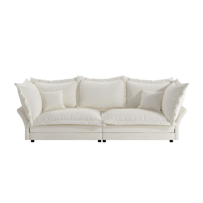 90.55 Modern Deep Seat Sofa Couches with Multiple Large Soft Pillows