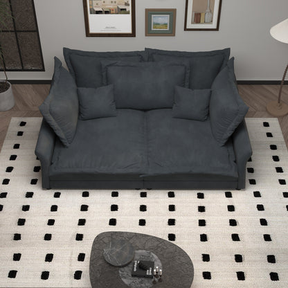 90.55 Modern Deep Seat Sofa Couches with Multiple Large Soft Pillows