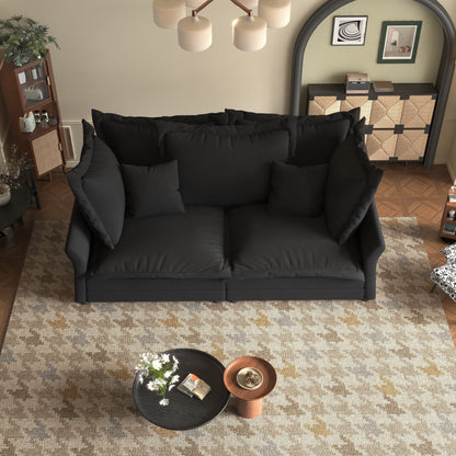 90.55 Modern Deep Seat Sofa Couches with Multiple Large Soft Pillows