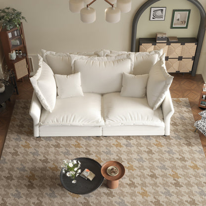 90.55 Modern Deep Seat Sofa Couches with Multiple Large Soft Pillows