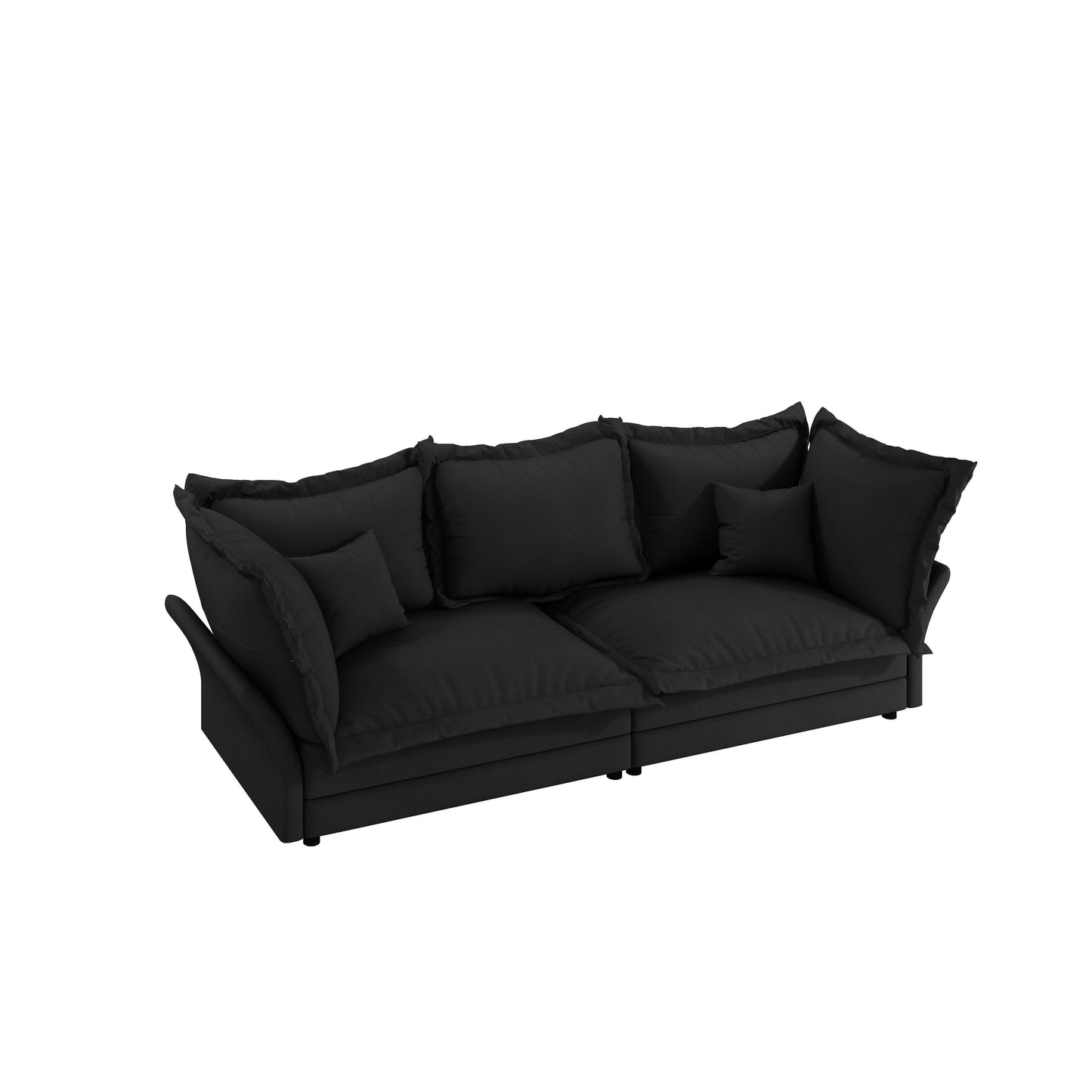 90.55 Modern Deep Seat Sofa Couches with Multiple Large Soft Pillows