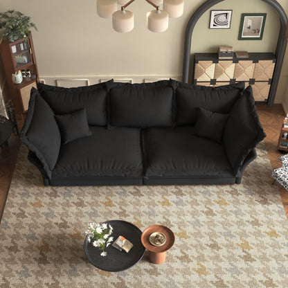 90.55 Modern Deep Seat Sofa Couches with Multiple Large Soft Pillows