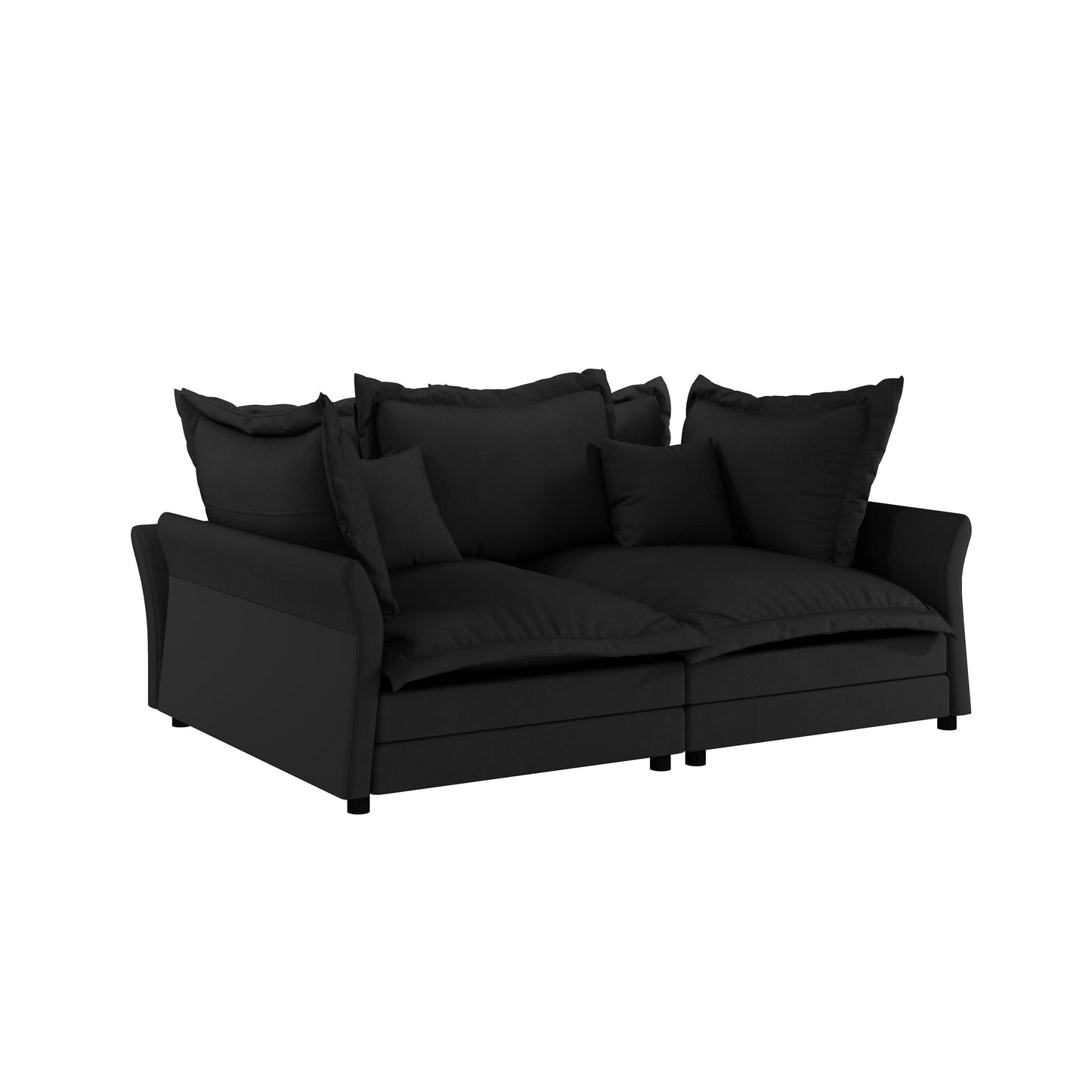90.55 Modern Deep Seat Sofa Couches with Multiple Large Soft Pillows