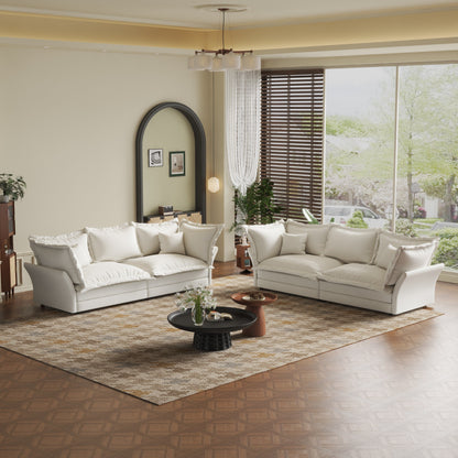 90.55 Modern Deep Seat Sofa Couches with Multiple Large Soft Pillows