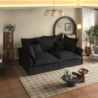 90.55 Modern Deep Seat Sofa Couches with Multiple Large Soft Pillows