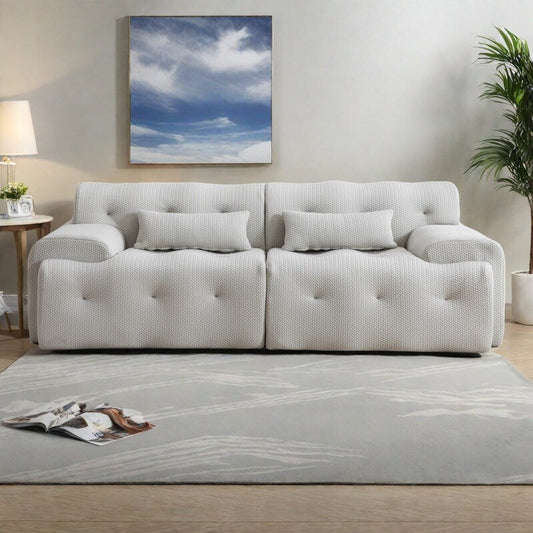 90 Foam Spring 2-Seater Sofa with No-Assembly Design