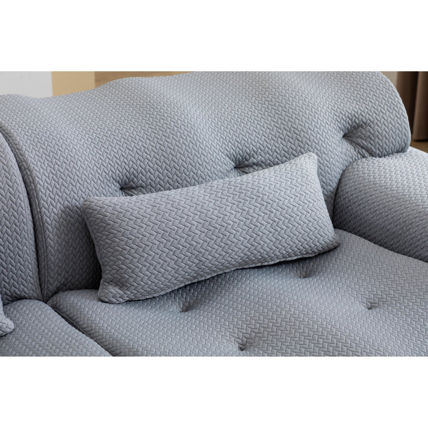 90 Foam Spring 2-Seater Sofa with No-Assembly Design