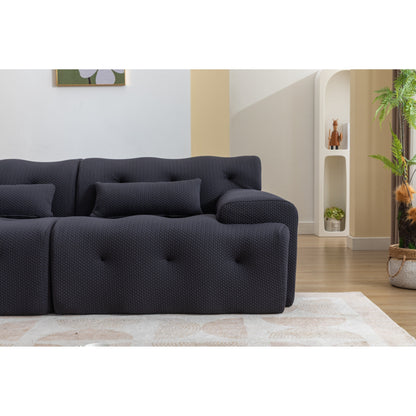 90 Foam Spring 2-Seater Sofa with No-Assembly Design