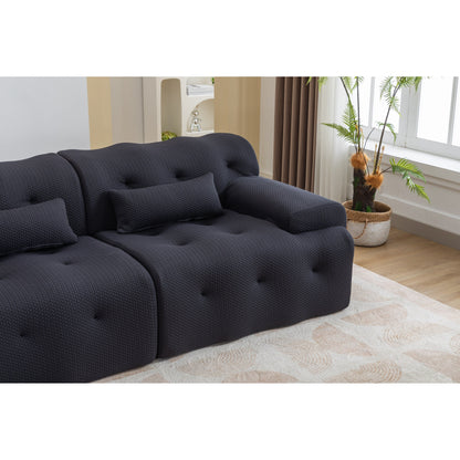 90 Foam Spring 2-Seater Sofa with No-Assembly Design