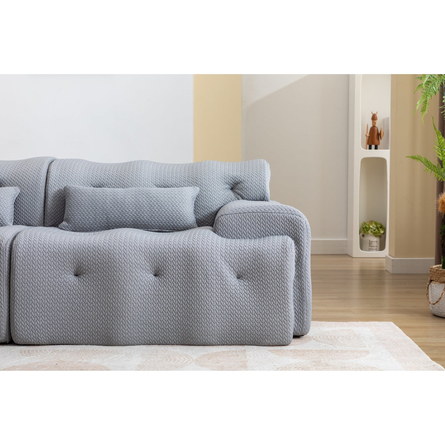 90 Foam Spring 2-Seater Sofa with No-Assembly Design