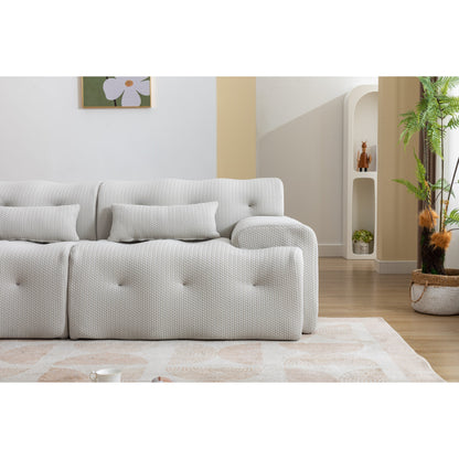 90 Foam Spring 2-Seater Sofa with No-Assembly Design