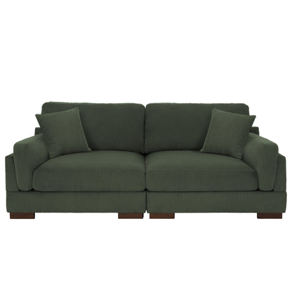 90 Loveseat Sofa Modern and Cozy Corduroy Couch