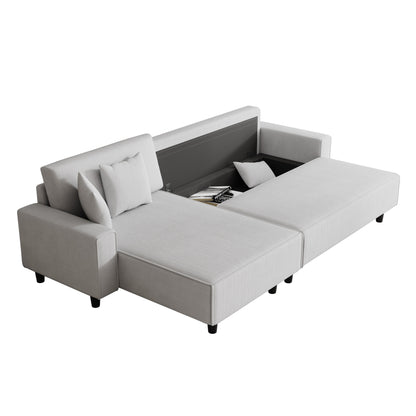 93-Inch Corduroy Sofa Bed with Two Pillows - Perfect for Small Living Rooms or Apartments