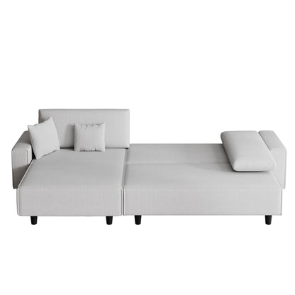 93-Inch Corduroy Sofa Bed with Two Pillows - Perfect for Small Living Rooms or Apartments