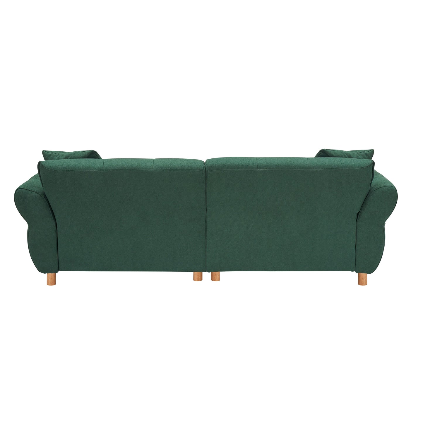 93.70 inches long, Teddy Sofa Fabric,with two matching pillows and three spacious and comfortable seats