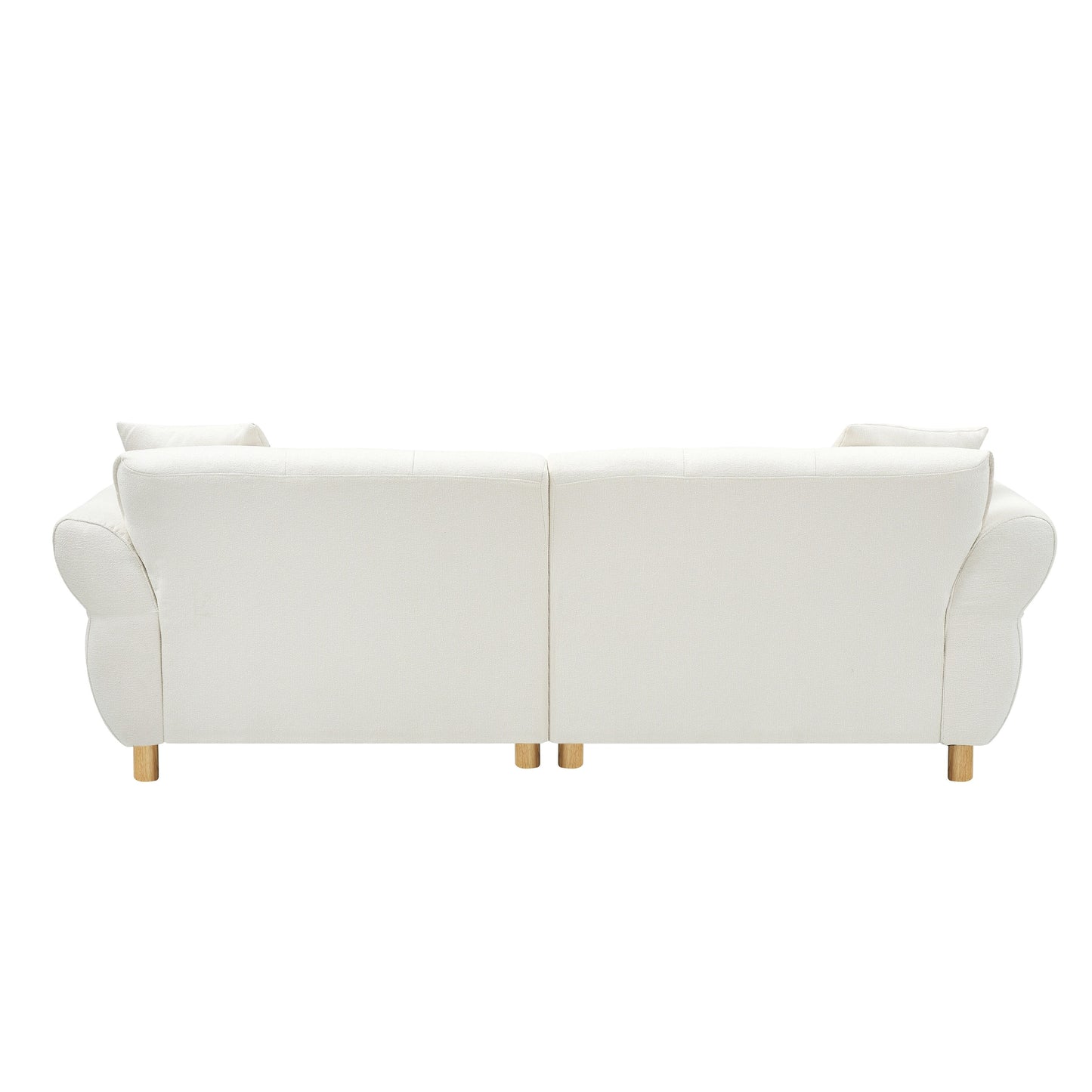 93.70 inches long, Teddy Sofa Fabric,with two matching pillows and three spacious and comfortable seats