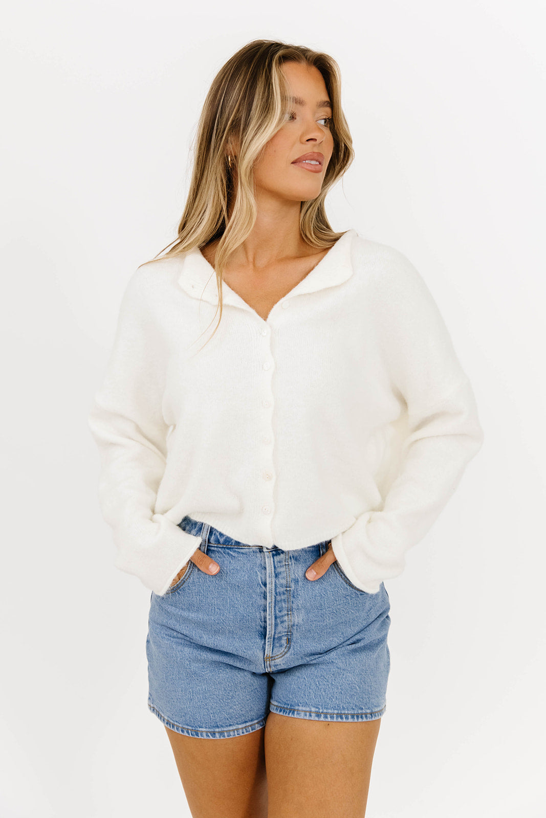 Piper Cardigan in Snow