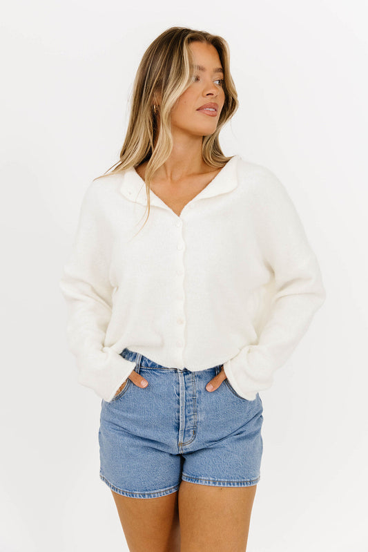 Piper Cardigan in Snow
