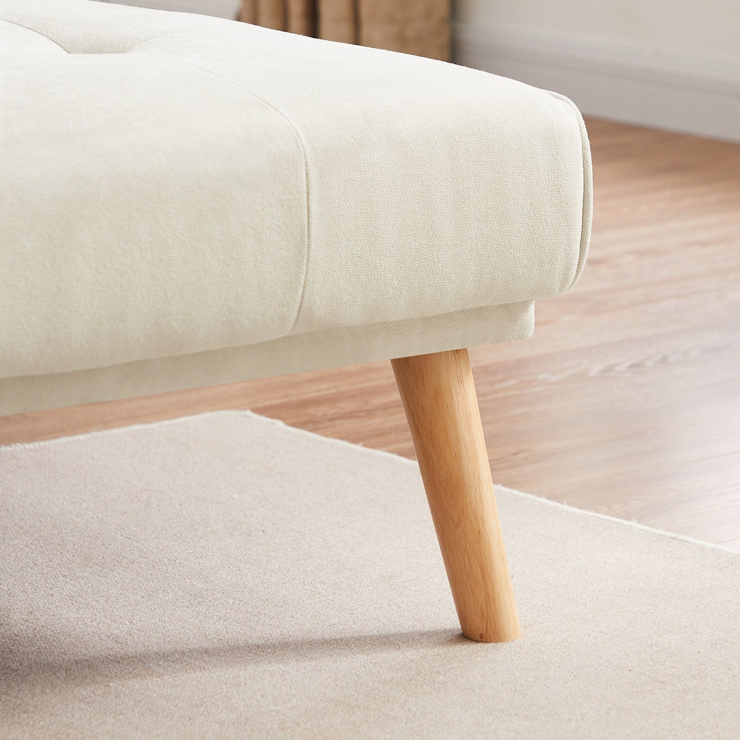 94.5'' Linen L-Shaped Convertible Sofa with Storage