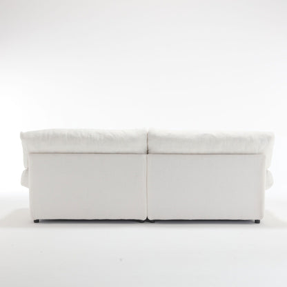 96.46'' Button-Tufted Fabric 2-Seater Sofa, Sturdy and Comfy Frame for Living Room
