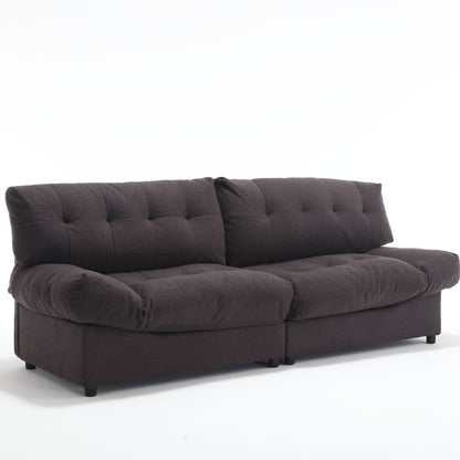 96.46'' Button-Tufted Fabric 2-Seater Sofa, Sturdy and Comfy Frame for Living Room