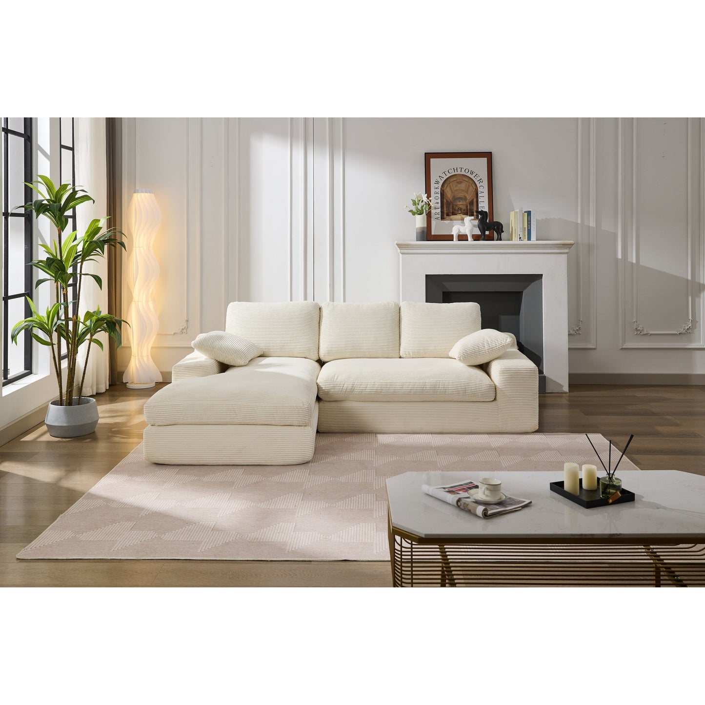 99*69 Modular Sectional Living Room Sofa Set, Upholstered Sleeper Sofa For Living Room,Bedroom,2 Pc Free Combination