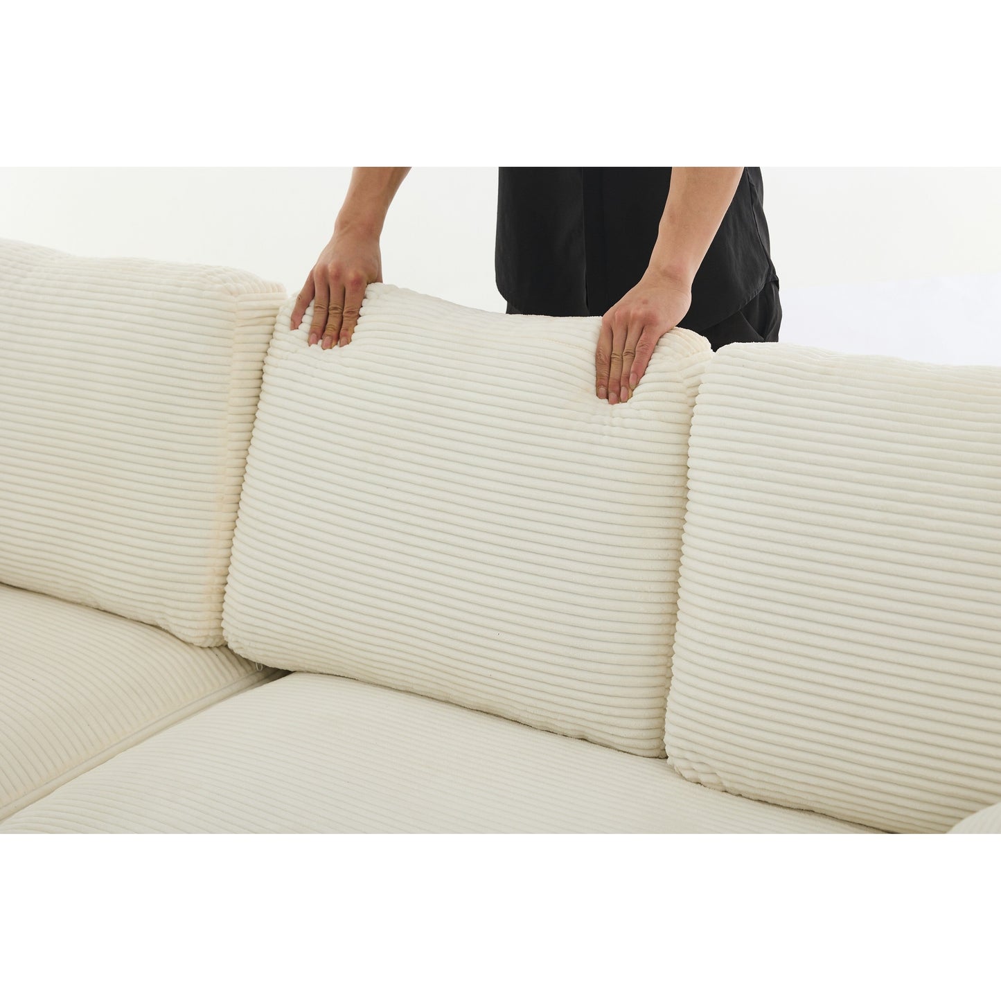 99*69 Modular Sectional Living Room Sofa Set, Upholstered Sleeper Sofa For Living Room,Bedroom,2 Pc Free Combination