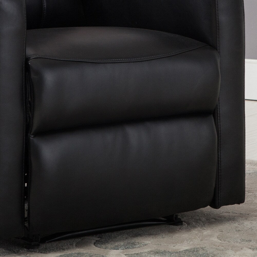 AC Pacific Modern Faux Leather Small Powered Reading Recliner