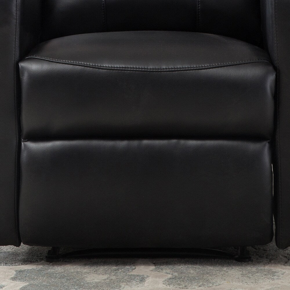 AC Pacific Modern Faux Leather Small Powered Reading Recliner