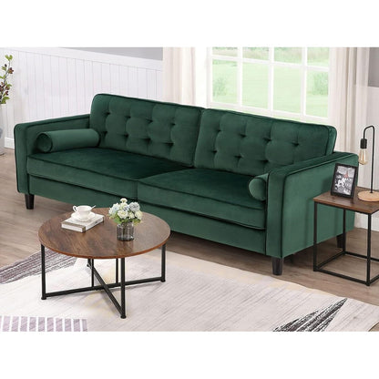 AECOJOY 84.2 Mid Century Modern Sofa with 2 Bolster Pillows