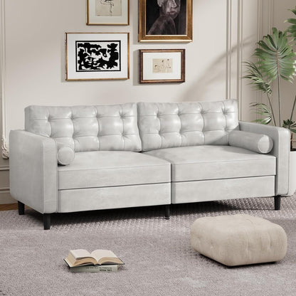 AECOJOY 84.2 Mid Century Modern Sofa with 2 Bolster Pillows