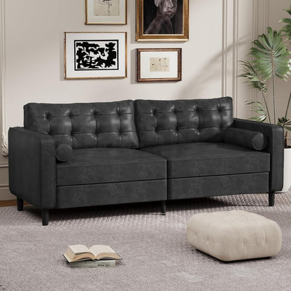AECOJOY 84.2 Mid Century Modern Sofa with 2 Bolster Pillows