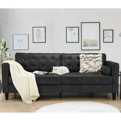 AECOJOY 84.2 Mid Century Modern Sofa with 2 Bolster Pillows